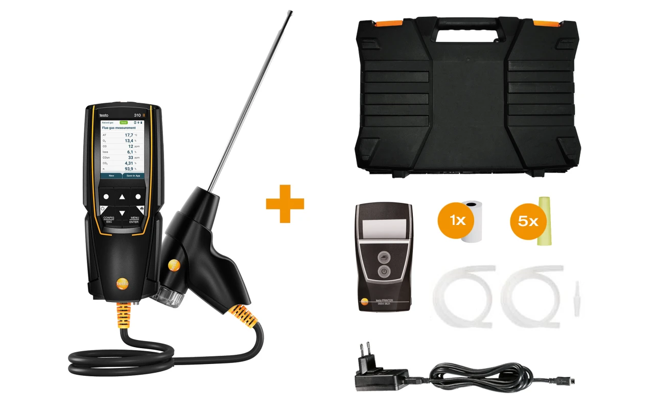 testo 310 II analyzátor spalin sada s tiskárnou